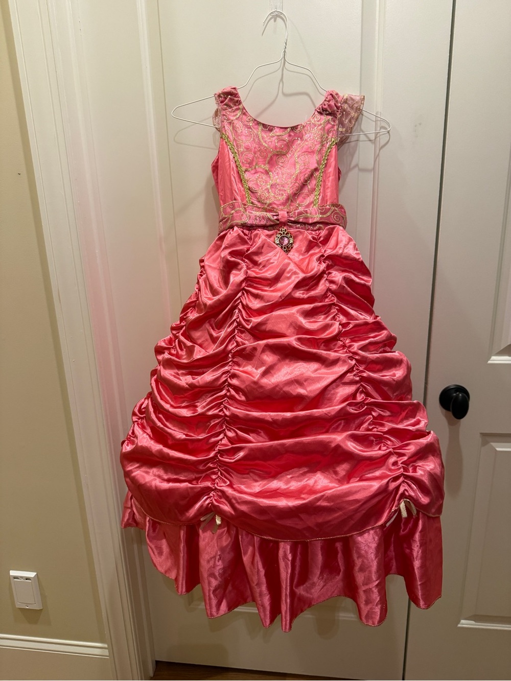 Girls Pink Princess Ball Gown Dress Costume